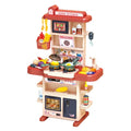 Children Toy Pretend Play 43 Pcs Kitchen Set with Sound and Light Cooking Table Toys for Kids