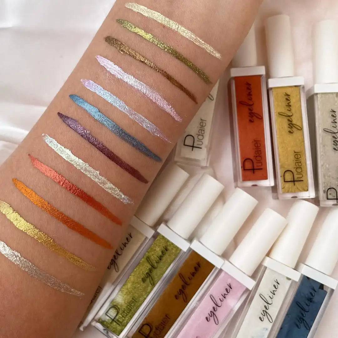Free Sample Glitter Waterproof Metallic Liquid Matte Eyeliner Wholesale Long Lasting Quick Dry Colored Eyeliner Pen