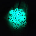DESKJOY 14mm Glow-in-the-Dark Acrylic & Resin Dice Rounded Edge for Gaming & Tabletop Fun