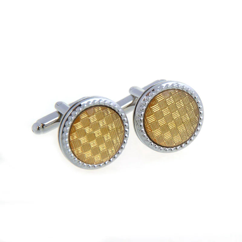 Wholesale Trendy Silver & Gold Plated Cufflinks Custom Business Suit & Wedding Accessory for Mens Shirt & Tuxedo Gift