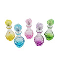 30ml 1OZ Colorful Water Drop Shape Spray Glass Perfume Bottle with Acrylic Cap Essential Oil Spray Bottle