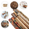 INFOCORK Printed White Black Flower Cork TC Fabric - Vinyl Faux Leather for Placemat Cover/Eyeglass Case/Bags/Notebook/Belt