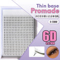 6D Popular Own Brand Large Wholesale Custom Lash Extension Tray Loose Fan Pointy Stem sharp Base Premade 0.07 Eyelash Extensions