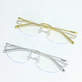 HS2159-9 1pc PC Rimless Squared Frame Blue Light Blocking Good Quality Fashion Unisex Men Women Glass Frame