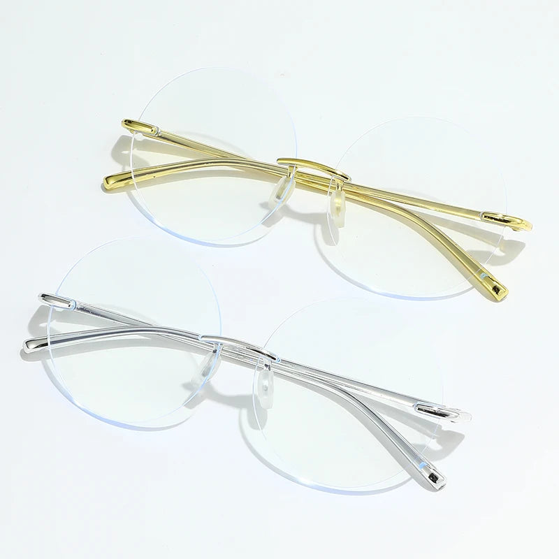 HS2159-9 1pc PC Rimless Squared Frame Blue Light Blocking Good Quality Fashion Unisex Men Women Glass Frame