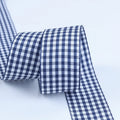 Classic DIY Bowknot Ribbon 6mm-38mm Scotland Check Design Blue & White Double Face 100% Polyester for Gift Decoration