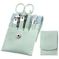 7Pcs/set Manicure Set Stainless Steel Nail Art Clipper Cuticle Nipper Scissor Grooming Tools With PU Leather Bag