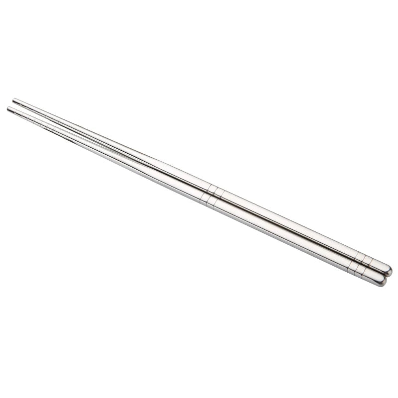 Hot Pot Japanese Naked Packing Opp Bag Stainless Steel Cutlery Sustainable Chopsticks Set Bulk Customized HUN Logo Item