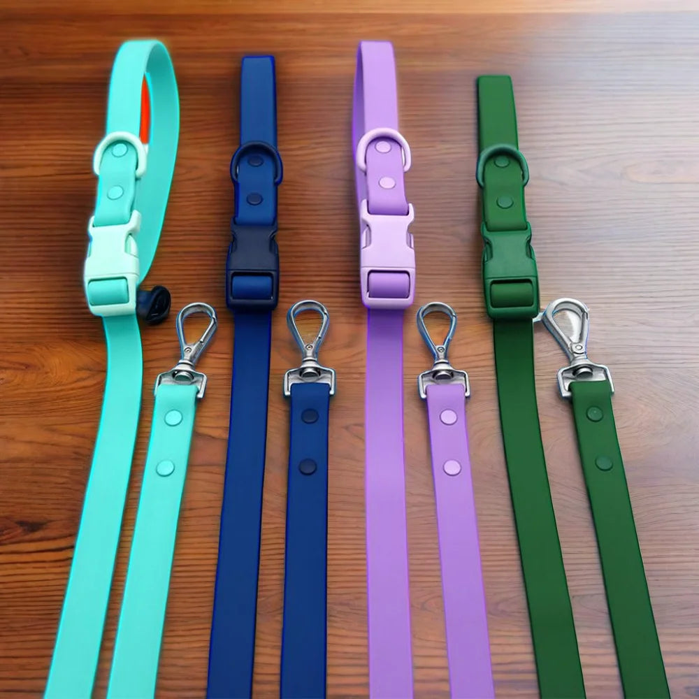 Latest Design Multifunctional Hand-Free Dog Lead Rope Soft Waterproof PVC Coated Webbing Multicolor Multicolor Rivet Decoration
