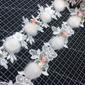 JFL089 Mink Hair Ball Three-D Viscose Flower Nail Beads Polyester Water Soluble Lace Forcurtains Home Textile Accessories