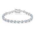 Luxury Fashion Style White Gold Plated Silver 925 Bracelet Women 0.5 CT Pear Cut Moissanite Diamond Tennis Bracelets