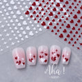 Wholesale Nail Stickers 3d Nail Sticker Fashion Heart Gold Silver Various Color Korean Nail Sticker Decoration