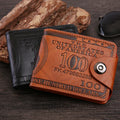 Fashion Unisex Long Vintage Zipper Waterproof Wallet Casual Clutch Money Purse Bag Credit Card Holder Polyester Lining