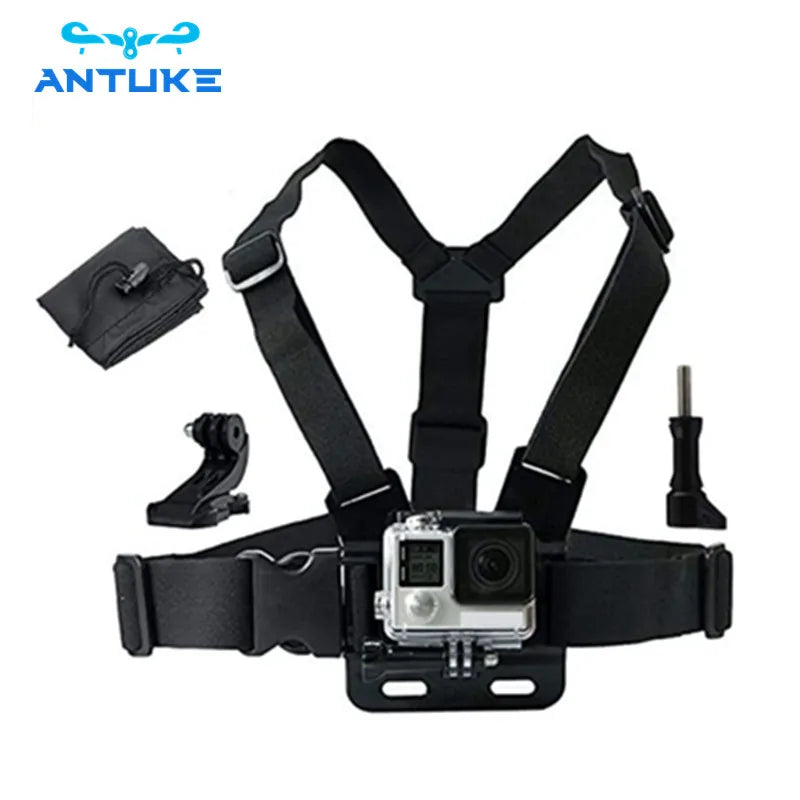 Cycling Chest Mounted Mobile Phone Holder Adjustable Action Outdoor Riding Chest Strap Harness Mobile Phone Holder Clip