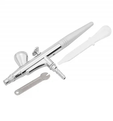BT-136 Dual Action Airbrush Machine Multi-Purpose Dual Action Painting Spray Gun Copper Gravity Feed for Cake Decorating Kit