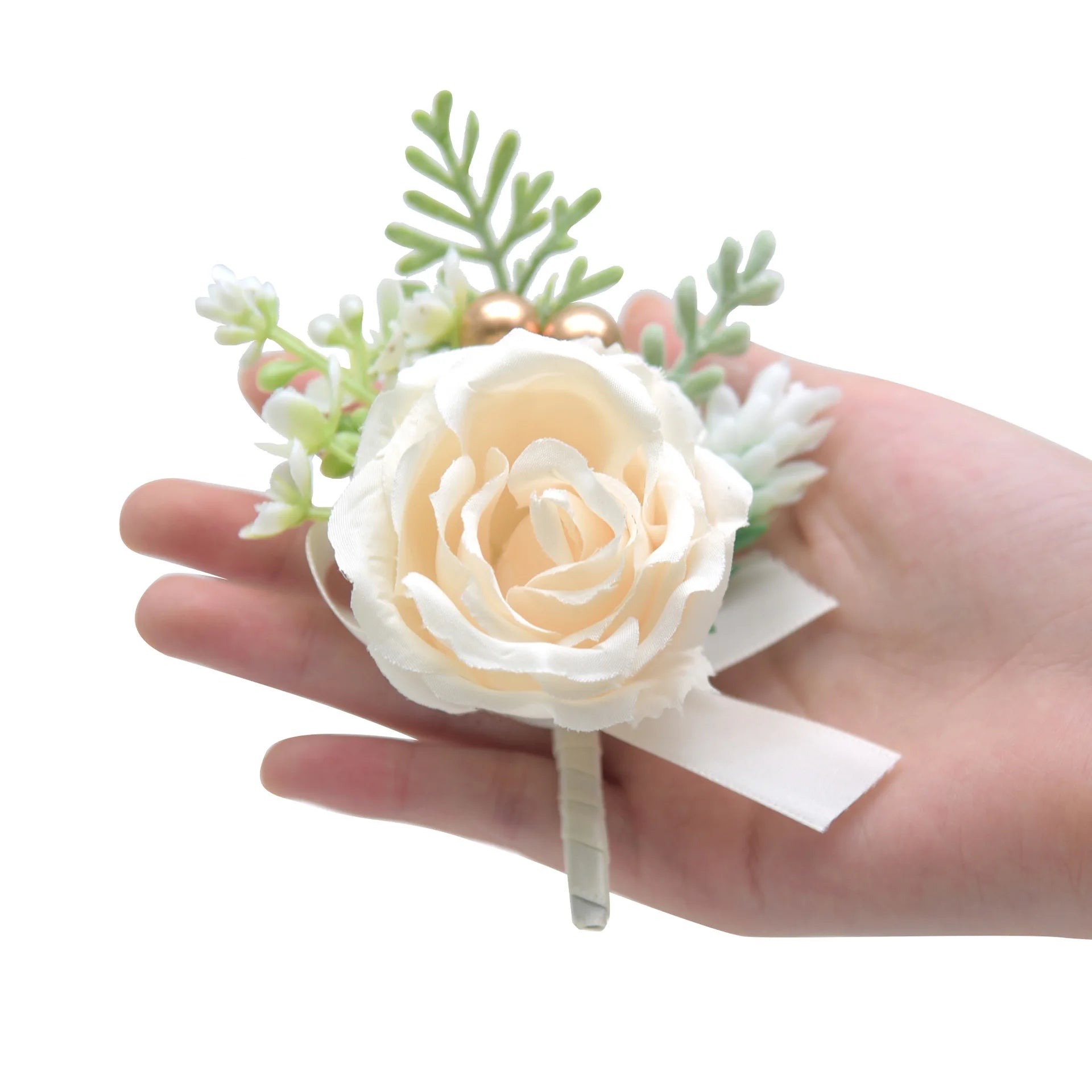 Bridal Wedding Accessories Pin Brooch Artificial Flower Prom Bridesmaid Corsage Boutonniere Bride Groom Gift Party