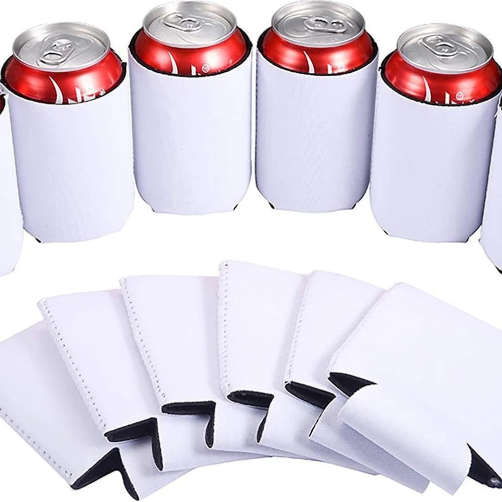 Black Can Cooler Sleeve Sublimation Blanks Neoprene 330ml Beer Can Holder