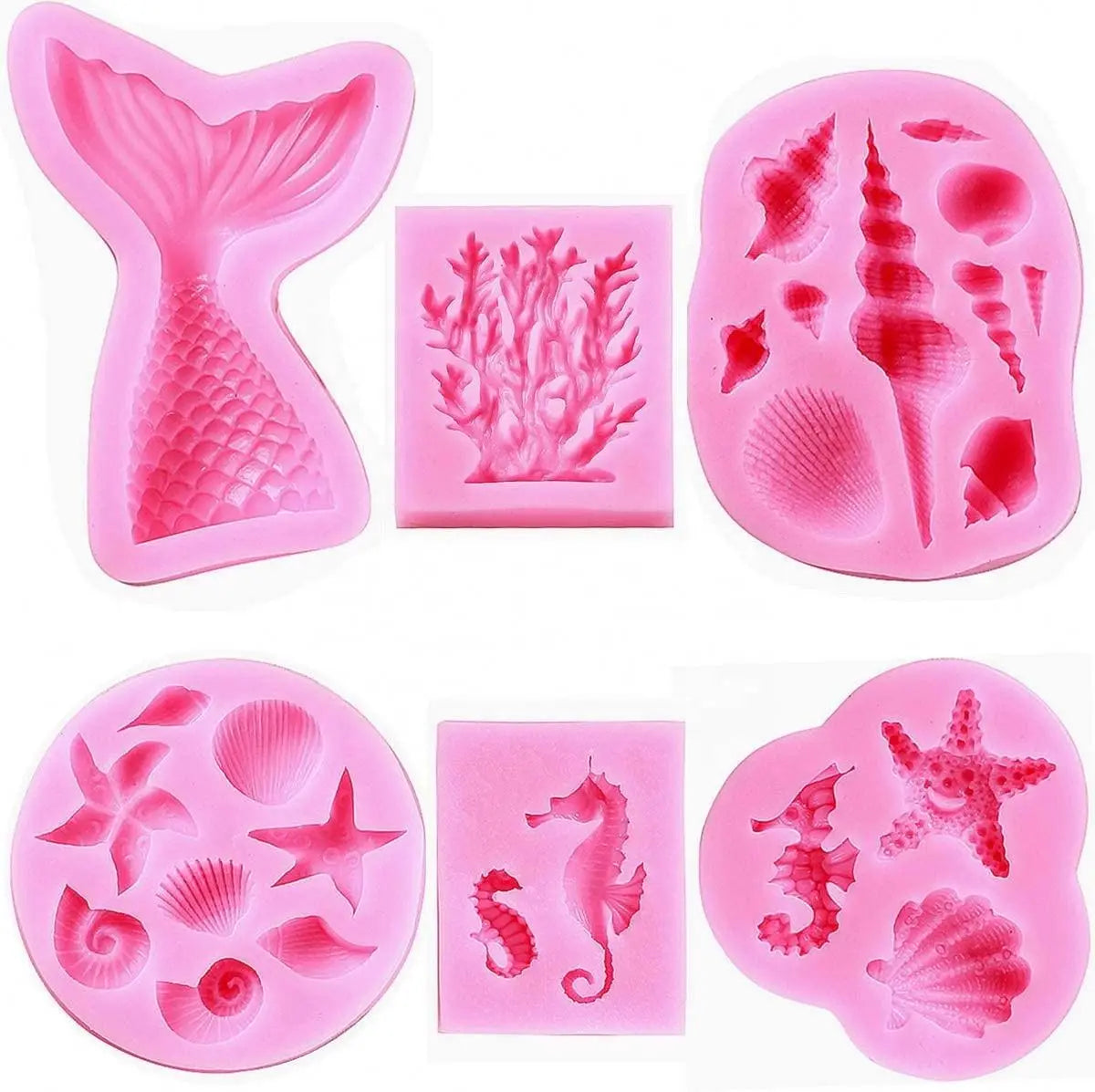 Silicone Cake Mold Liquid Silicone Fondant Mold Shell Conch Western Food for Marine Theme Part Cake Decoration Mold