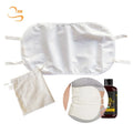 Washable Anti Oil Leak Soft Ties Unisex Castor Oil Wraps Less Mess Organic Reusable Castor Oil Pack Kit with Cotton Storage Bags