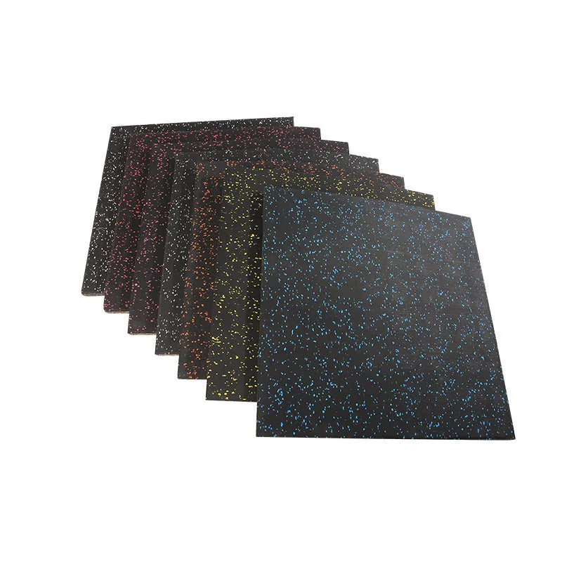 Factory High Density Commercial Gym Rubber Floor Mats 100*100cm Gym Cushioned Floor Mats 15/20/25mm Thickness Floor Mats