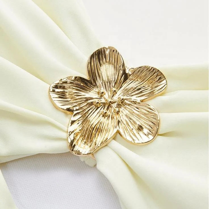 Eco Friendly Swimwear Accessories Alloy Gold Flower Bikini Buckle Brooch Rust-proof Hardware Connector for Beachwear Diy Making
