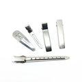 Metal Hair Accessories 304 Stainless Steel Single Double Prong Tic Hair Clip Water Drop Snap Hairpins Hair Clips Stainless Steel