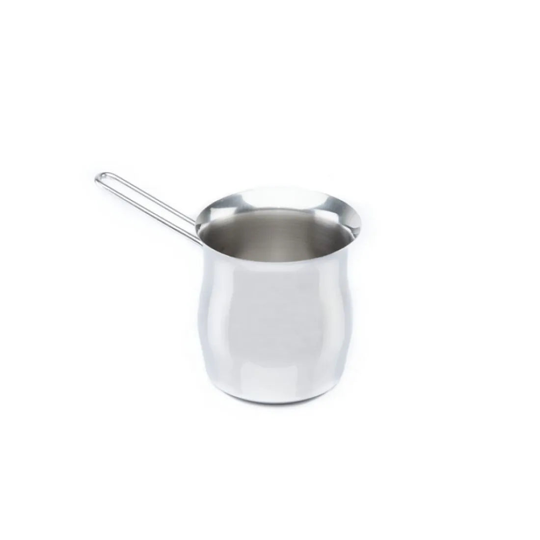 Italian-Made 6-Cup Stainless Steel AISI 304 18/10 Turkish Coffee Pot Eco-Friendly Classic Home BBQ Warm Coffee Tea Steel Handle