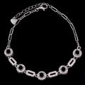 Sterling Silver 4*4mm Semi Mount Bracelet Empty Support Blank Claw Setting S925 Mountain Base Holder Without Stone for Inlay DIY