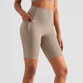 New High Waisted Yoga Biker Shorts Custom logo Women Yoga Biker Shorts With Pockets