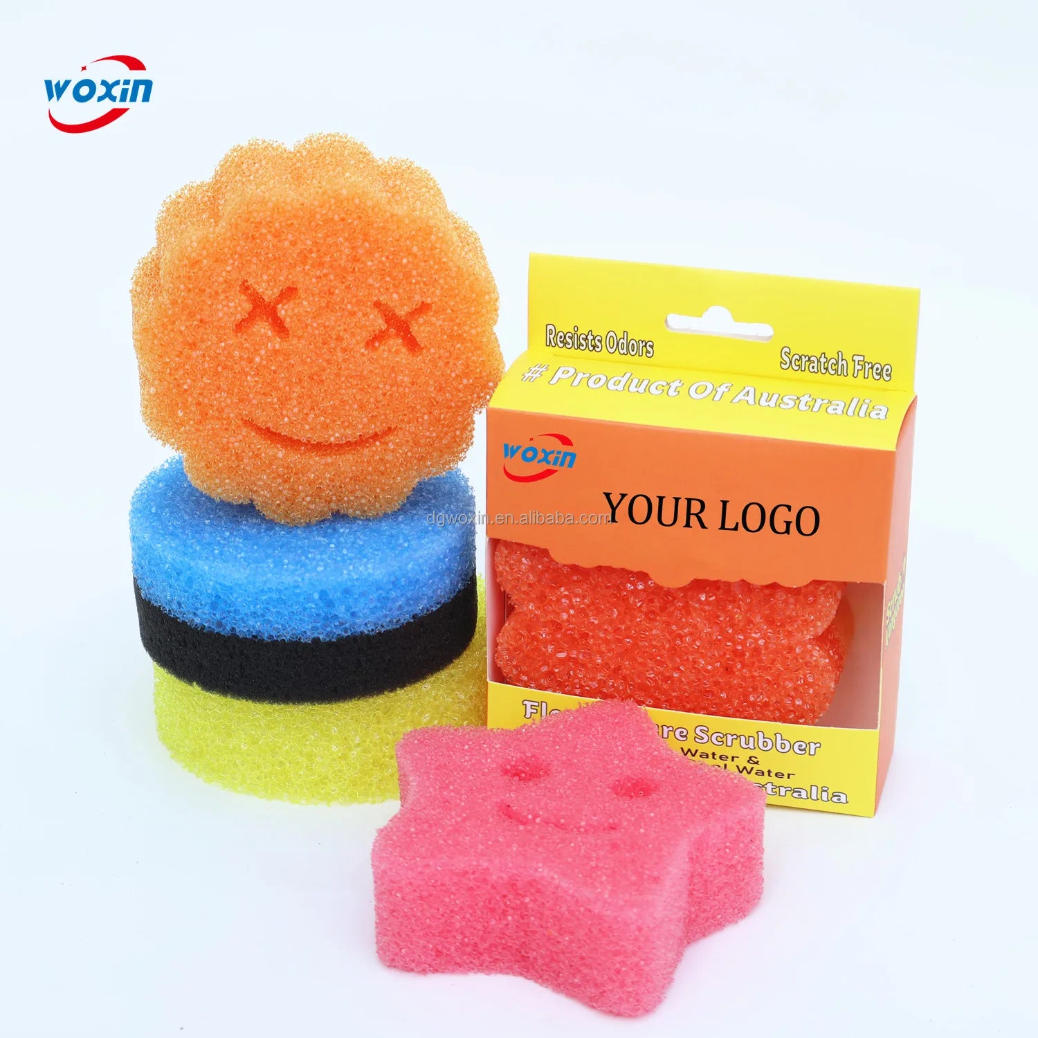 WOXIN Wholesale Kitchen Scrub Sponge Soft in Warm Water & Firm in Cold Temperatures for Scouring Pads