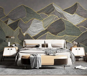 Nordic Abstract Line Art Wallpaper Luxury Modern Minimalist Living Room Tv Background Wallpaper Bedroom Wall Covering Mural