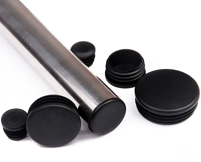 25mm (1 Inch) Black Plastic Round Plug End Cap for Round Tube