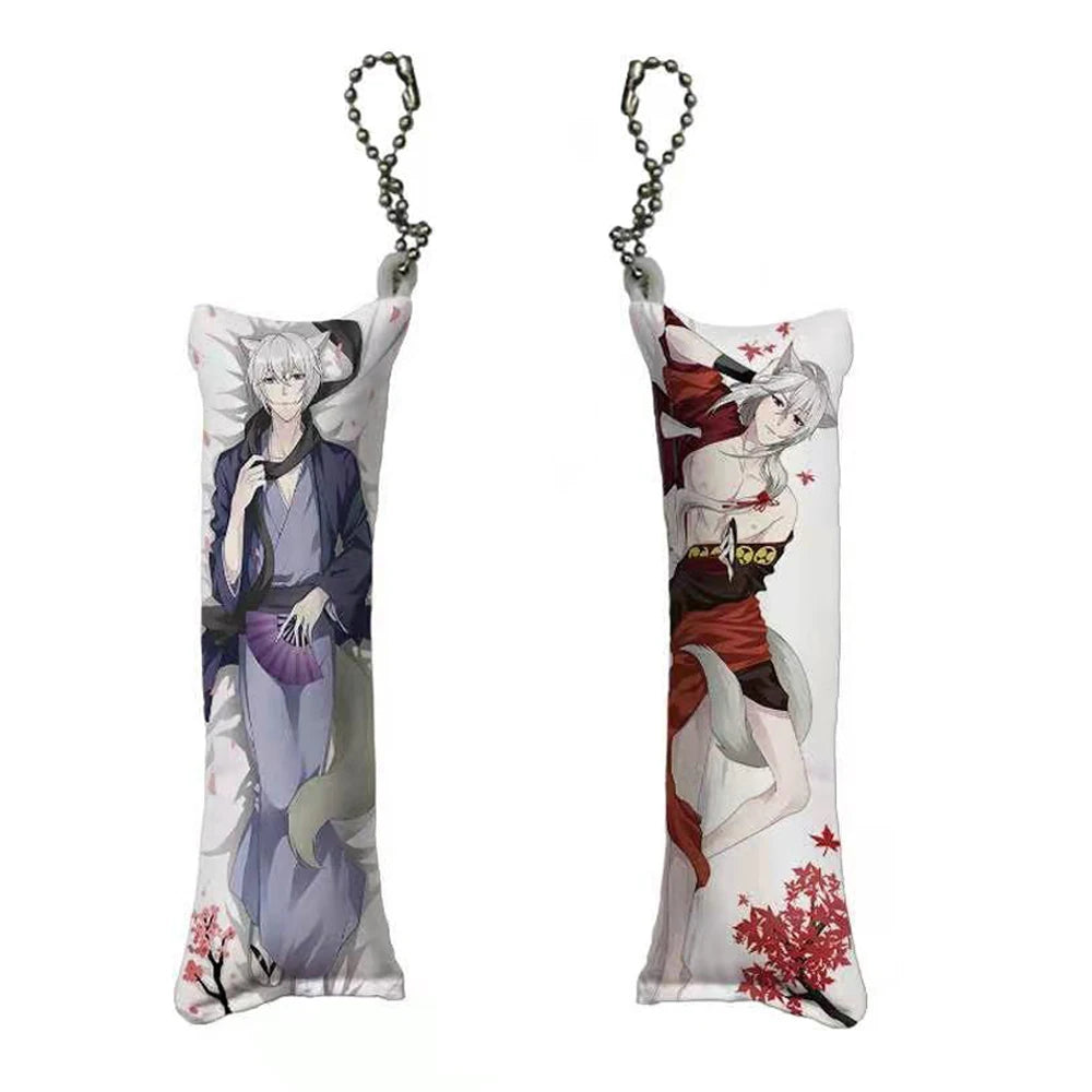 Custom Printed Woven Cartoon PP Cotton Fruit Panda Anime Mini Square Rectangle Pillow Keychains