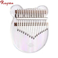 Hluru Little Bear Kalimba Buy 17 Keys rainbow Transparent Kalimba Acrylic