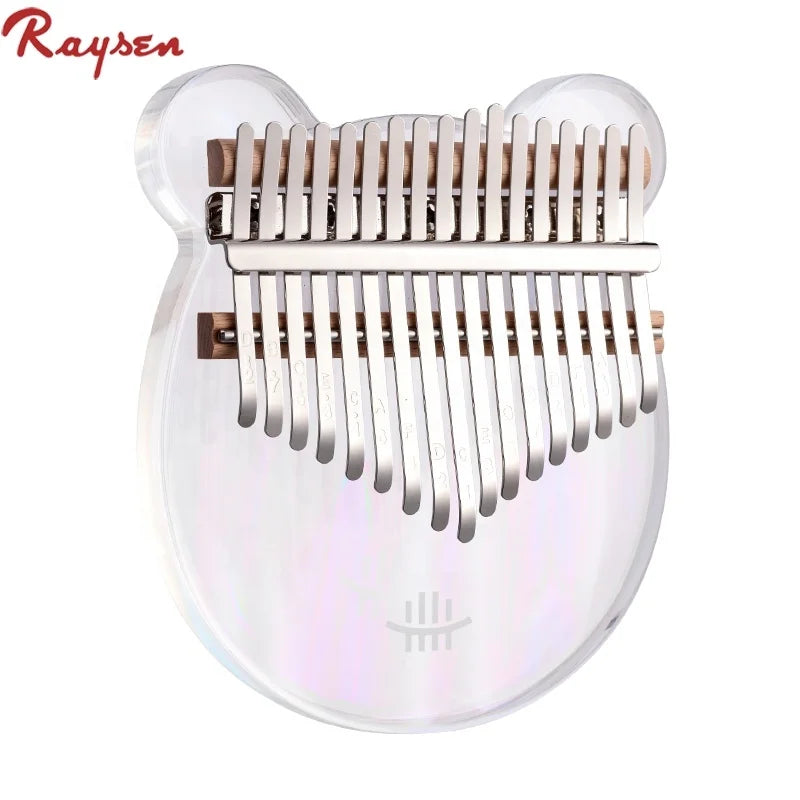 Hluru Little Bear Kalimba Buy 17 Keys rainbow Transparent Kalimba Acrylic
