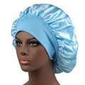 Large Satin Bonnet Silk Bonnet Hair Wrap for Sleeping Sleep Cap With Elastic Soft Band Big Bonnets for Women Hair Care