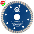 GJ 4-inch 106 mm Corrugated Turbine Saw Blade for Diamond Cutting of Porcelain Blade Ceramics Rock Slabs Granite Stone