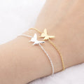 Hot Selling Simple Bracelets Women Stainless Steel Gold Plated Butterfly Bff Bracelets for Women 2025
