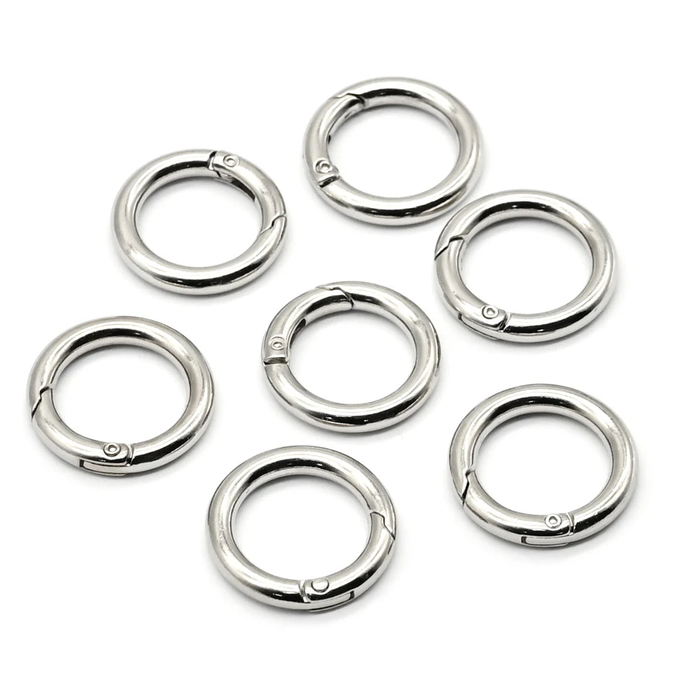 Custom Logo Circle Round Carabiner Spring Snap Clip Hook for Handbag