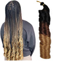 150g and 75g 22inch Loose Wavy Curls Crochet Hair Ombre Synthetic Hair Loose Wave French Curl Braiding Hair