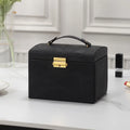 Wholesale Custom logo Luxury PU Leather Large Jewelry Drawer Box Organizer Mirror Big Ring Necklace Earring Jewellery Gift Case