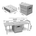 New Upgrade Camp Collapsible Storage Bin Box Foldable Multifunction Desktop Board  With Grey Color