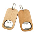 HXY Custom Modern Eco-Friendly Wood & Stainless Steel Keychain Bottle Opener with Laser Logo