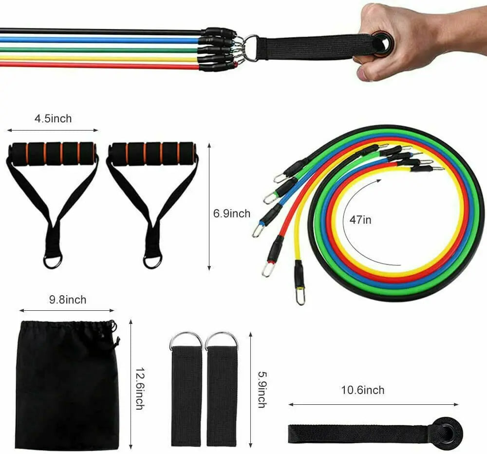 ONESTARSPORTS Elastic Strength Resistance Bands for Home Gym Exercise Pull Rope