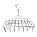 1Multifunction 4.0mm with 34 Pegs Clothes Stainless Steel Socks Hanger or Underwear Socks Clothing Stainless Steel Rack
