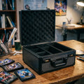 Aluminum Graded Card Case 3 Row Sports Card Anime Card Case Protect for All Your Collections Sturdy Aluminum Storage Case
