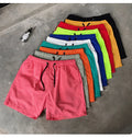 Wholesale 100% Polyester Woven Mid Waist Canvas Shorts Unisex Solid Breathable Quick Dry Casual Board Shorts with Custom Logos MegaBDM