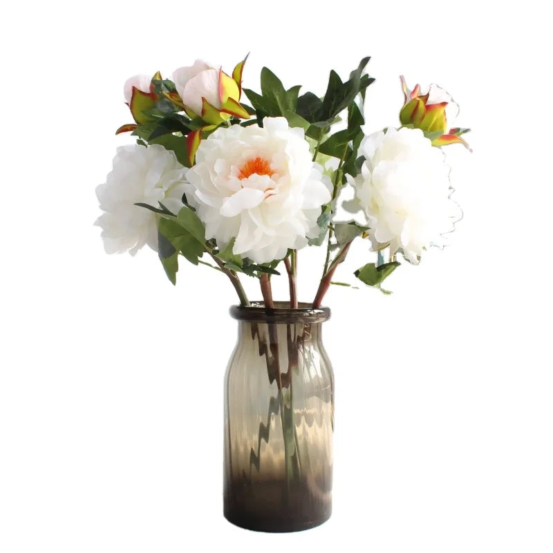 High Quality 2 Heads Artificial Peonies Silk Artificial Flowers Peony for Home Decor