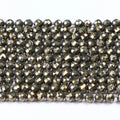 JSES Wholesale A+ Natural Yellow Pyrite Faceted Beads 2mm/3mm Loose Gem Stone Beads for Jewelry Making Bracelet DIY Accessories