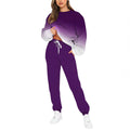 Women's Casual Loose Two-Piece Canvas Outfits Long Sleeve Sweatshirt & Drawstring Jogger Pants for Lounge Sets or Tracksuits